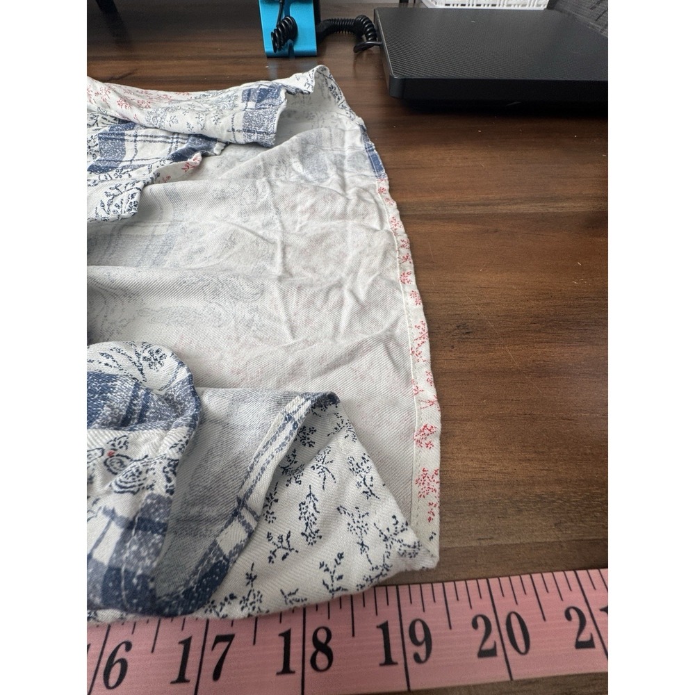 VTG Patchwork Babydoll Medium Top Madras Plaid Floral Dixie Americana Deadstock - Picture 14 of 15